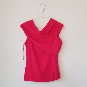 Sleeveless Overlap Top